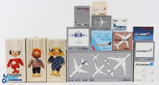 Erpa Schabak Scale Aeroplanes Boxed, a collection to include Lufthansa DC10, b737, A300, B747,