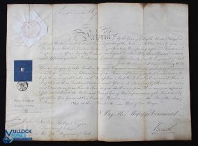 Commission Signed by Queen Victoria Appointing a Lieutenant Colonel in the 94th Foot 1854