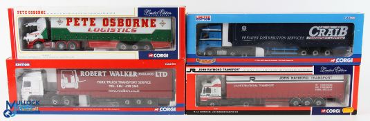 Corgi 1/50 Scale Lorries (4) - CC12207 Scania curtainside Pete Osborne Logistics Ltd, CC13226 DAF XF