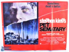 Original Movie/Film Poster - Stephen King - Pet Cemetery 40x30" approx., folds apparent, kept
