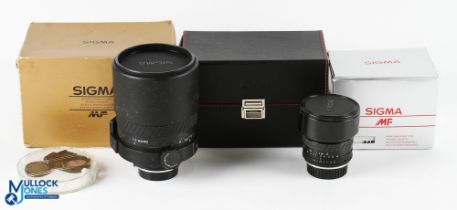 Sigma SLR for Contax Camera Lens boxed 15mm /2.8 Fisheye, Sigma 600 F/8 for Contax - this has a