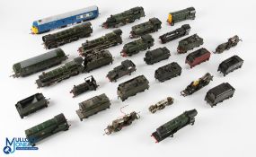 00 Gauge Tri-ang Hornby Locomotives Lot, a lot of heavily over painted locomotives, bodies and