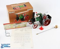Mamod Live Steam Traction Engine TE1a, unused mint 1973 model with all original box and inserts,