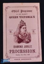 Royalty - Queen Victoria's Diamond Jubilee printed official programme for the Diamond Jubilee