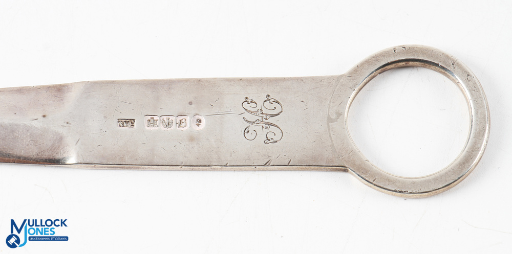 William IV Hallmarked Silver Meat Skewer Edinburgh 1833 with engraved monogram near loop handle, - Image 2 of 2