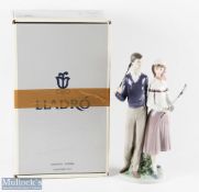 Group of 5 Boxed Lladro Figures - inc 'Golfing Couple' Model 1453 height 34cm, in original box