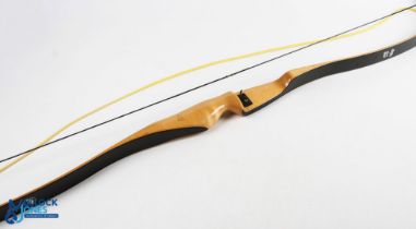 Vintage Bear Archery Black Bear Glass Powered Recurve Bow Amo 60 45# KL9008 made in Gainsville