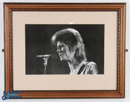 Framed Pictures David Bowie & Little Richards, b&w mounted and framed in match style frames -