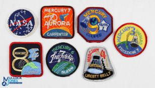 NASA - Badges group of approx. 11 shoulder badges for the Mercury programme