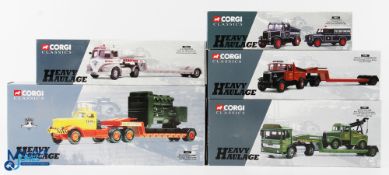 Corgi Heavy Haulage Diecast Commercial Toys (5) to incl' Elliotts of York Diamond T Low Loader