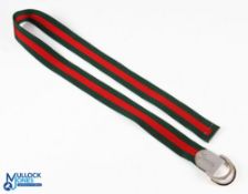 Men's / Unisex Gucci Red and Green Web Signature Buckle Belt, size 90-36 4cm wed made in Italy -