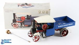 Mamod Live Steam Wagon SW1 Blue in original box, light used complete condition, the box has some