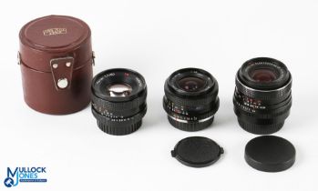 35mm Camera Lens Collection, to include Carl Zeiss Jenna Planar 1,7/50 T#7355158, Carl Zeiss Jena