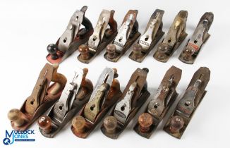 12x No.4 Style Block Planes Woodworking Tools, with makes of Talco, Rapier, Clifton, Anvant,