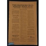 South Africa: Siege of Mafeking "The Mafeking Mail Special Siege Newspaper - Issued Daily Shells