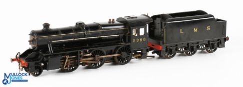 Eddie 'E J' Cooke O Gauge Live Steam LMS 2-6-0 6P5F Locomotive and Tender in black livery number