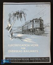 Metropolitan-Vickers, Trafford Park, Manchester c1930- Electrification For Overseas Railways 1935-