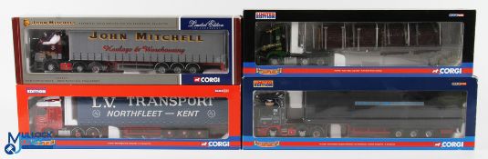 Corgi 1/50 Scale Lorries (4) - CC12001 MAN curtainside - John Mitchell Transport, CC13227 DAF XF