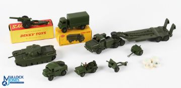 Dinky Toys Military Collection, a good selection to include boxed 623 army covered wagon NM, 674