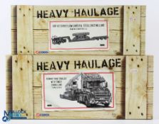 2x Corgi Heavy Haulage Boxed Diecasts - CC11909 ERF EC Series low loader & steel casting load,