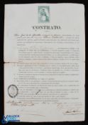 1871 Work Contract [Contrato] for an emancipated African slave - between a Don Jose de la Postilla