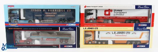 Corgi 1/50 Scale Lorries (4) - CC13603 DAF CF curtainside Tyson H Burridge Ltd, CC12509 Atkinson