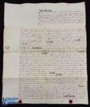 Worcestershire - Westwood Park, Droitwich 1764 - Agreement for the sale of 1011 oak trees in