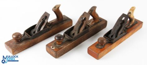 3x Stanley Bailey Rule & Level No 27-1/2 Transitional plane twice and a No.27, all in used condition