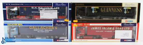 Corgi 1/50 Scale Lorries (4) - 75806 MAN curtainside W H Malcolm Transport ltd, 75803 MAN