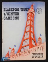 Blackpool Tower & Winter Gardens 1941- A scarce War Time programme featuring Boxing, Dancing, Films,