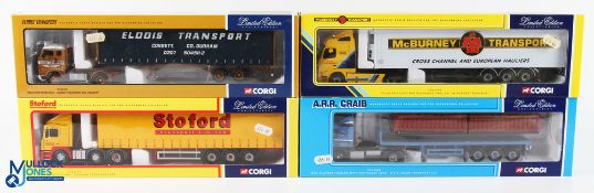 Corgi 1/50 Scale Lorries (4) - CC13103 Volvo F88 Tautliner - Elddis Transport Ltd, CC12702 ERF ECS