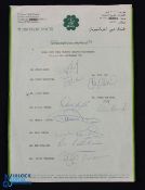 Autographs - Snooker - a sheet of autographs of leading snooker stars including Steve Davis, Terry