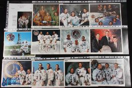 NASA - Astronauts - group of approx. 17 colour 8x10 photographs showing astronauts either