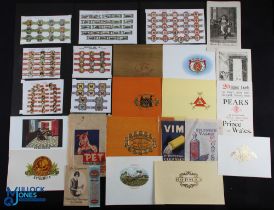 Ephemera - cigar bands. Group of approx.13 sets of cigar band labels, various themes including Nobel