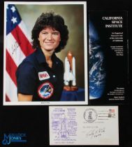NASA - Autograph - Sally Ride colour 8x10 signed in lighter portion of the image, together with a