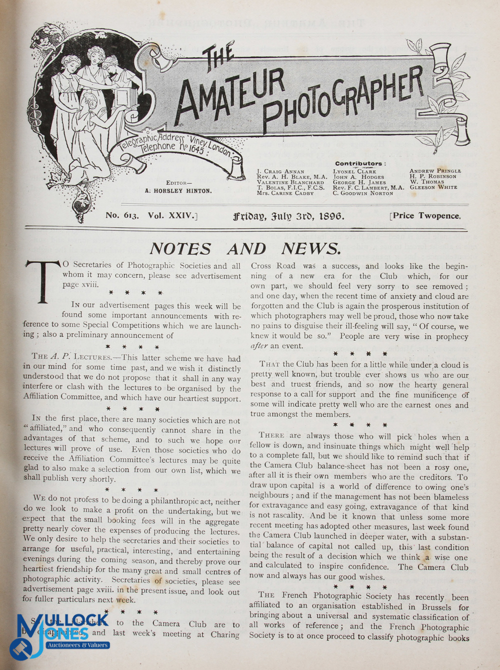 Amateur Photographer 1896 - 6x bound issues in one volume Jul-Dec 1896- In all totalling 524 pages - Image 2 of 3
