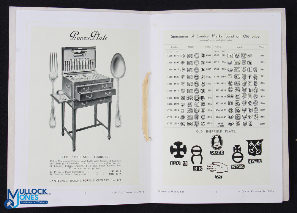 Mappin & Webb Ltd, Oxford St & Regent St, London 1924- A fine 16 page catalogue listing Pearls, - Image 2 of 2