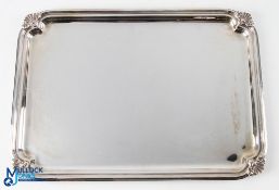 Tiffany & Co Silverplate 15" Serving Tray, with shell decoration to corners - with Tiffany & Co