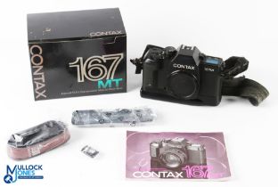 Contax 167MT Camera, body only with original box and instruction untested F-G