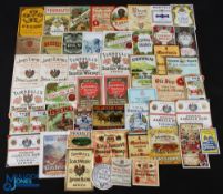 Whisky Bottle Labels with Some Rum and Gin Bottle Labels c1890-1940s - over 50 assorted many very