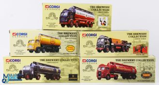 Corgi The Brewery Collection Diecast Commercial Toys (5) to incl' Guinness Scammell Highwayman set