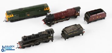 3x 00 Gauge Locomotives to include a kit-built Br 62660 locomotive, a Hornby diesel 7065, LMS 6205