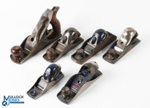5x Record Plane collection to include a No.3 block plane, 130, 220 x2, 230, block plane, and a No.