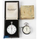 Venner Type No. A40 vintage nickel chrome stopwatch, circa 1950s - in original case, plus a Smith