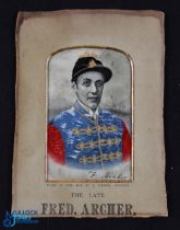 Fred Archer Known as the 'Tin Man' 1857 -1886 Silk Stevengraph - The Champion Jockey For 13