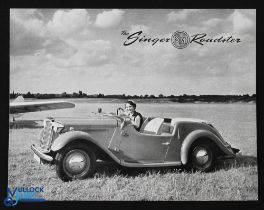 Singer Roadstar 1949 sales brochure A4 page brochure with 3 full page photographs of this classic