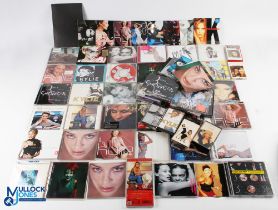 Kylie Minogue CD Collection - 40 plus CDs, albums, singles and a few cassettes tapes, a selection is