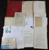 Mixed Ephemera - printed documents and letters relating to the Nobel explosives company 1918; a