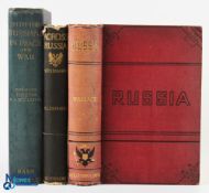 Russia by D Mackenzie Wallace 1877- An extensive 630 page book with fold out map, with chapters
