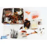Approximately 200 salmon flies including single, double and treble hook traditional patterns.
